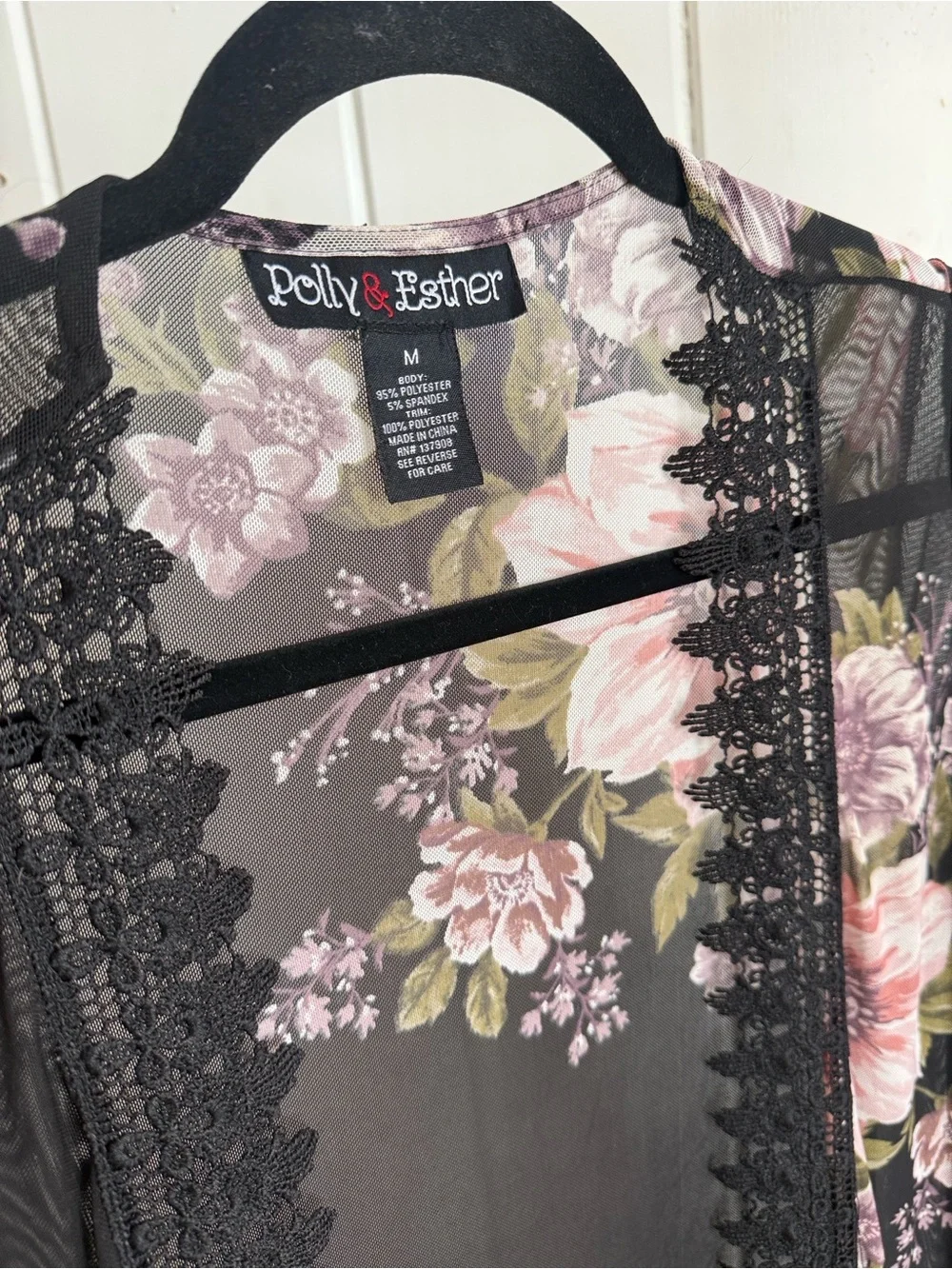 Polly & Esther sheer black